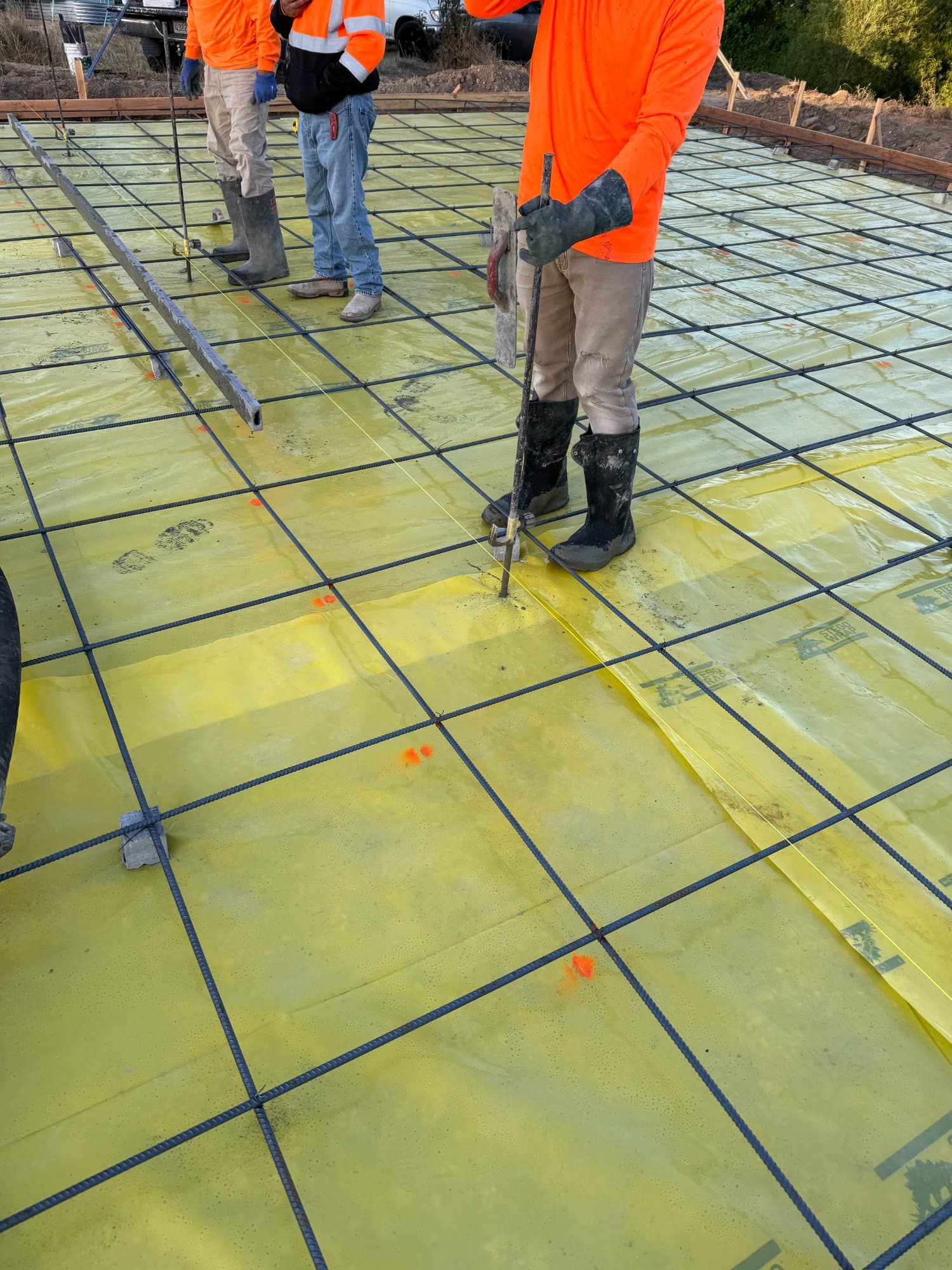 Foundation prep — rebar grid