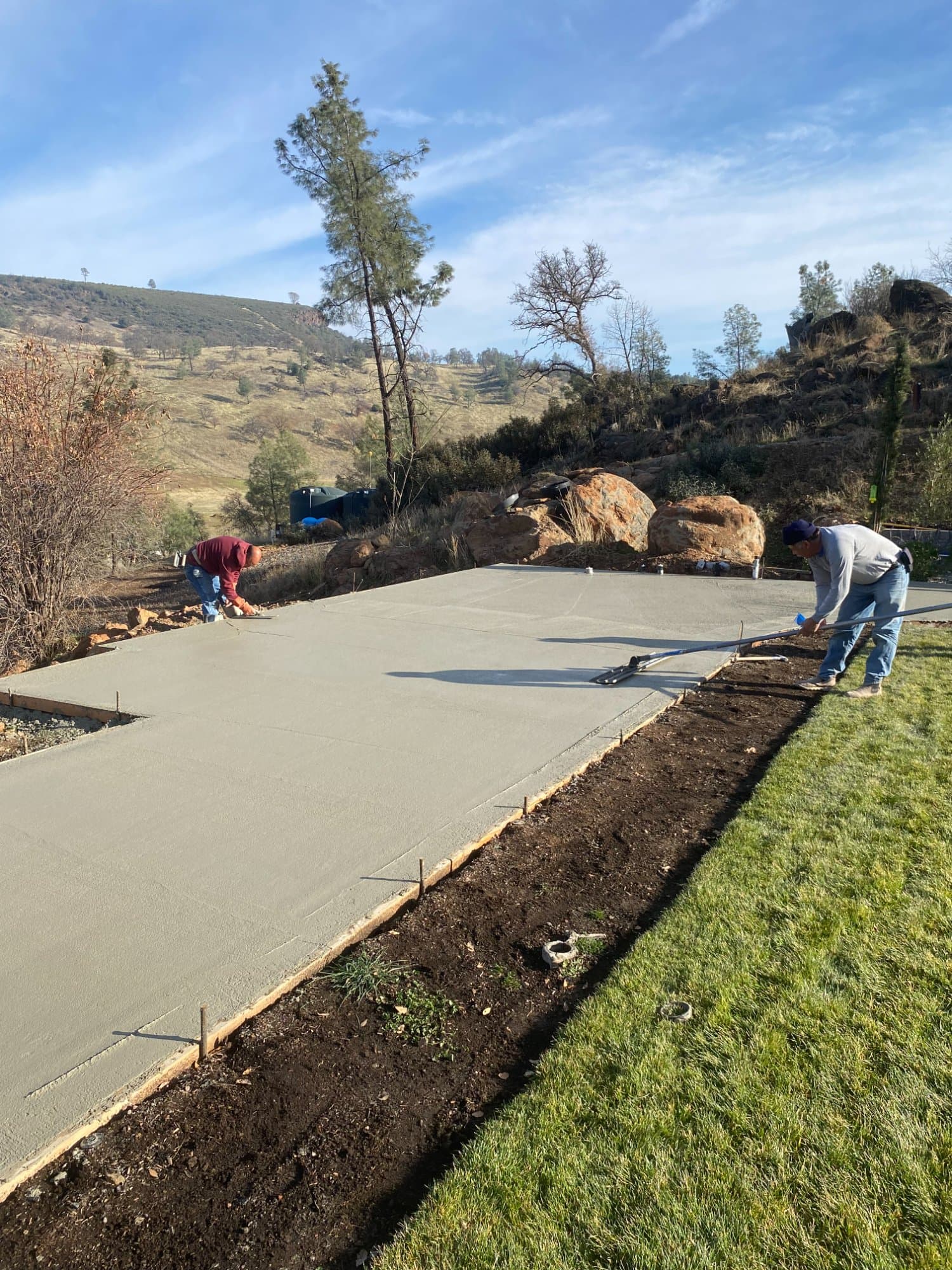 Large slab — pump pour