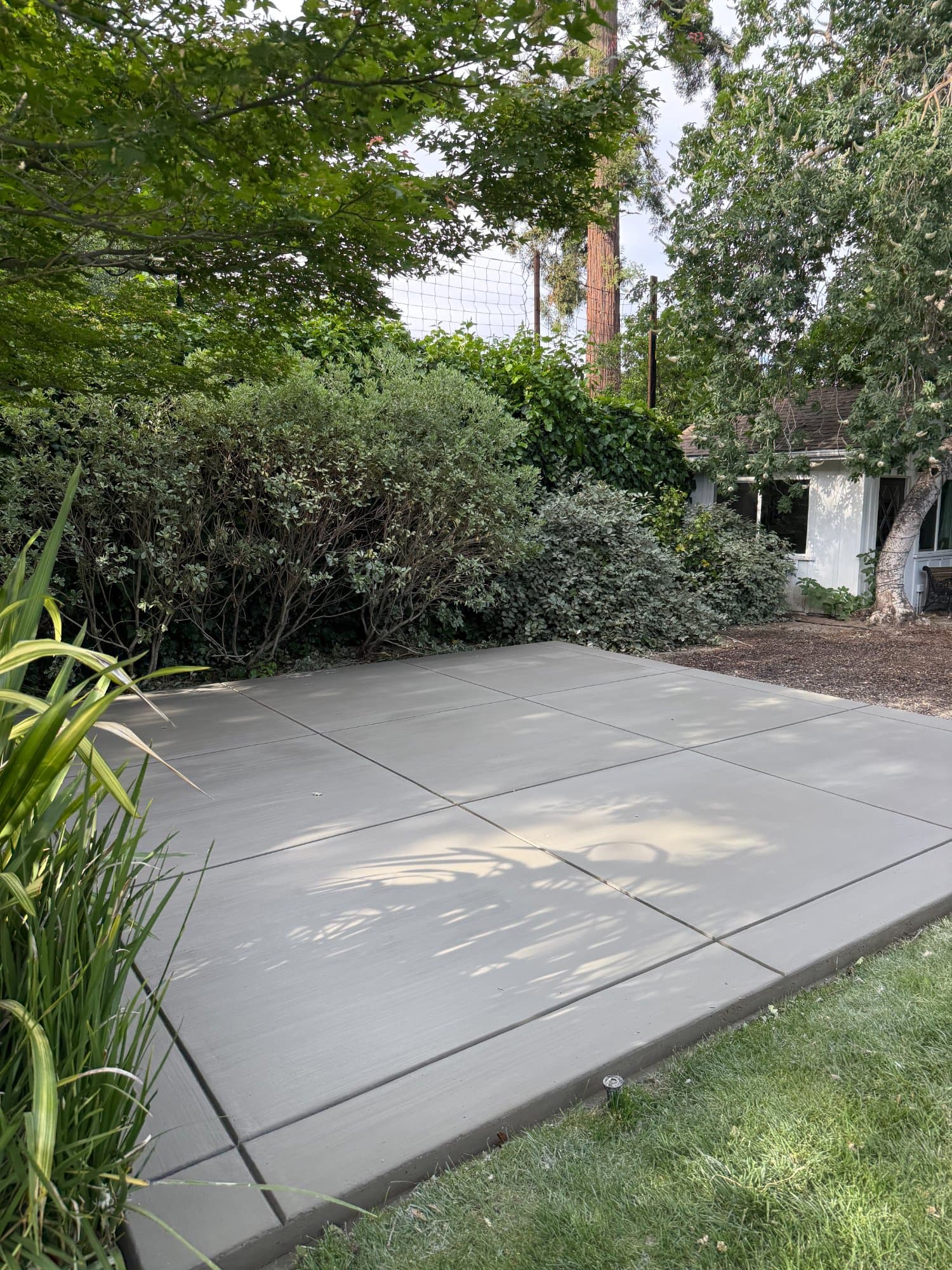 Backyard patio slab