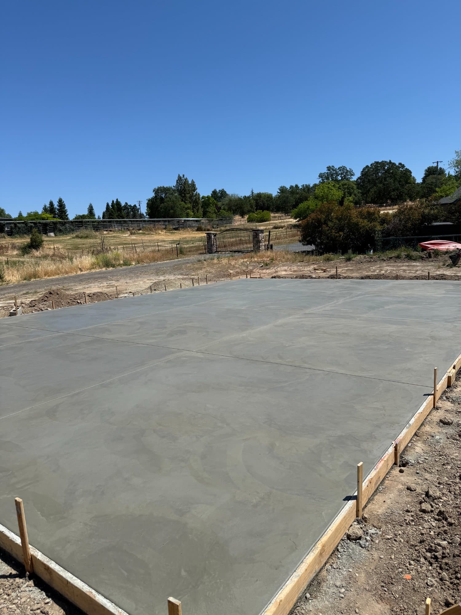 Rebar grid on vapor barrier — foundation prep